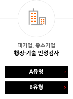 대기업, 중소기업 행정, 기술 인성검사